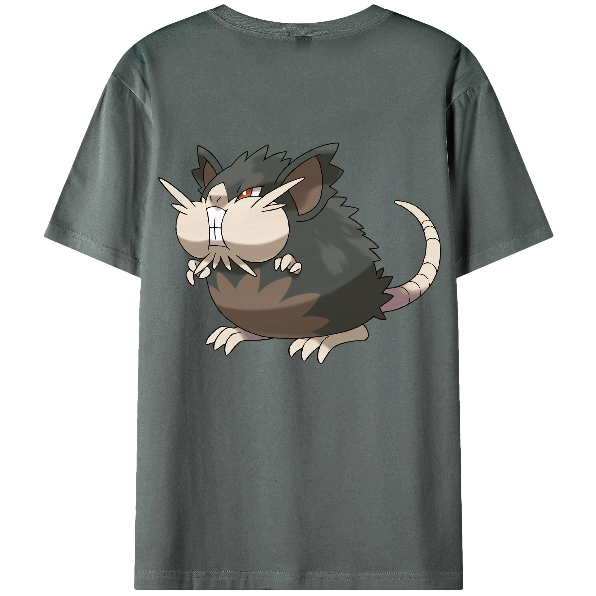 （画像用） ポケットモンスター Pokémon 綿100％ メンズ半袖Tシャツ（バックプリント） 通気性